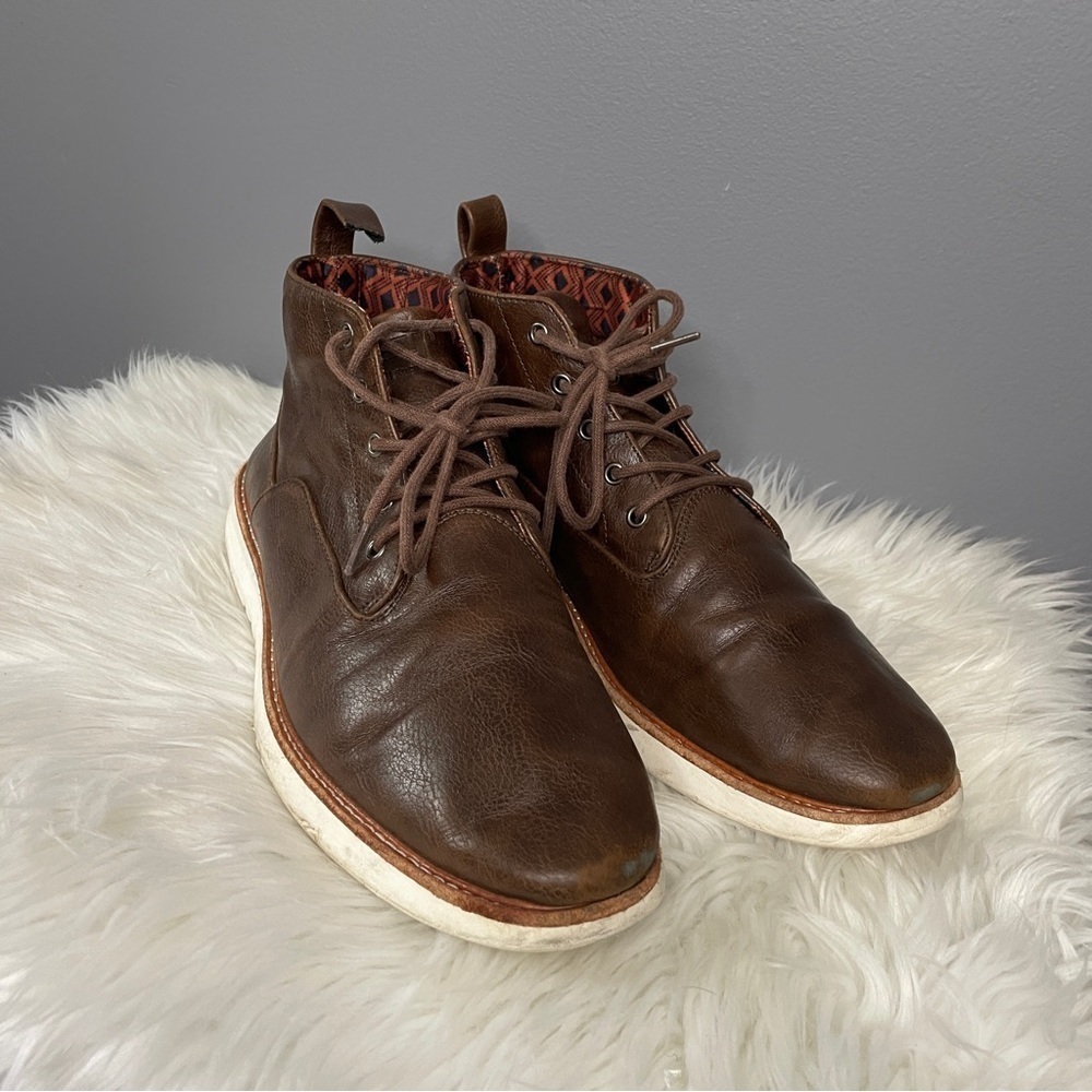 Ben Sherman brown leather high top men’s boot size 12